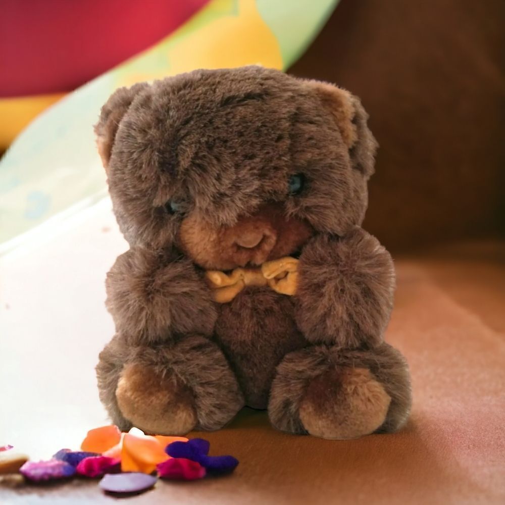 AMERICA WEGO Groom Teddy Bear Plush Vintage Stuffed Animal Korea Textured Brown. - Picture 12 of 16